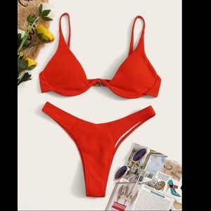 SHEIN - Underwire Top with High Cut Bikini NWT